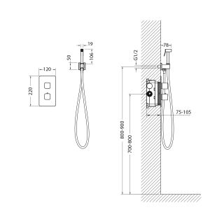 Гигиенический душ Timo Petruma со смесителем хром 5089/00SM