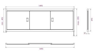 Экран под ванну Onika Монако 515008 150см белый