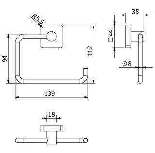 Держатель туалетной бумаги Kludi Vela S 2598205 хром