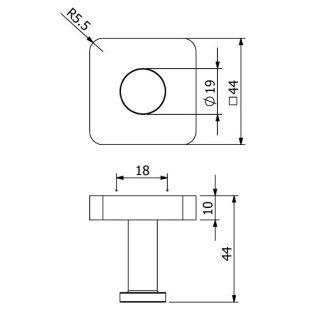Крючок Kludi Vela S 25984N0 брашированное золото
