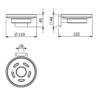 Мыльница Kludi Vela S 25985N0 брашированное золото