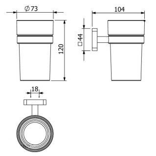 Стакан Kludi Vela S 25975N0 брашированное золото