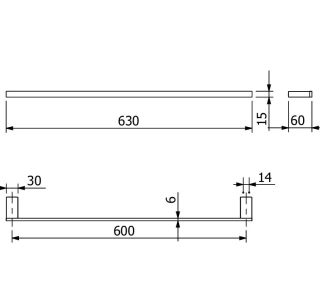 Полотенцедержатель Kludi Vela C 3197953 60 см белый матовый