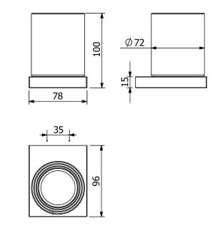 Стакан Kludi Vela C 3197539 чёрный матовый