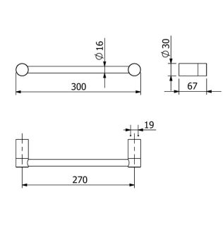 Полотенцедержатель Kludi Vela R 58962N0 30 см брашированное золото