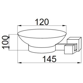 Мыльница Boheme Venturo хром 10303