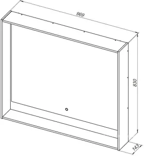 Зеркало с подсветкой Aquanet Милан 306375 100 см чёрный