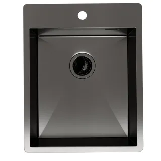 Мойка кухонная Reflexion Iseo 40-BL RX2240BL оружейная сталь