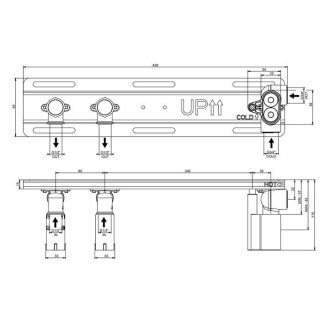 Скрытая часть термостатического смесителя Gessi HI-FI 63021.031