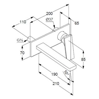 Смеситель для раковины Kludi Decus 54244N275 сталь оружейная брашированная