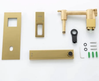 Встраиваемый смеситель для раковины Gappo G1017-13 золотой сатин