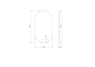 Зеркало с подсветкой Armadi Art 568 60 см сенсорный выключатель антизапотевание