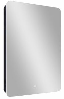 Зеркало-шкаф с подсветкой Art&Max Lecce правый 56см чёрный матовый AM-Lec-560-850-1D-R-DS-F-Nero