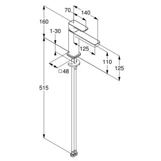 Смеситель для раковины Kludi Renon 42282N075 брашированное золото
