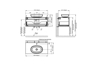 Тумба с раковиной Astra-Form М-40 4631177713279 100 см зелёный матовый