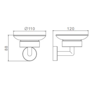 Мыльница Raglo R320.02.09 графит
