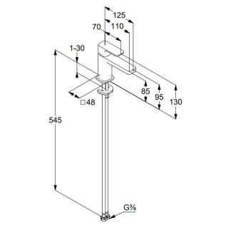 Смеситель для раковины Kludi Renon 42290N075 брашированное золото