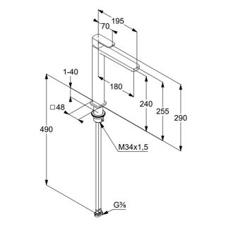 Смеситель для раковины Kludi Renon 42298N075 брашированное золото