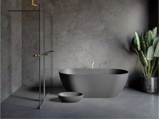 Ванна из искусственного камня Riho Bilbao B118001080 170x80см антрацит