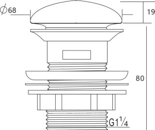 Донный клапан Aquane 333927 с переливом белый
