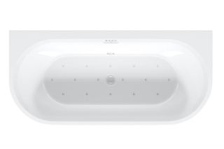 Акриловая ванна Riho Desire Back2Wall Velvet Sparkle System B089003105 180x84см с аэромассажем белый матовый