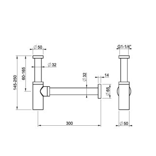 Сифон для раковины Gessi Technical Accessories 01377.727 брашированная латунь