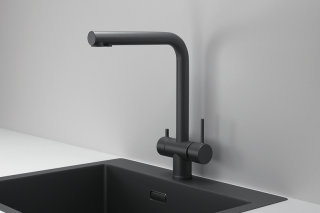 Смеситель для кухни Granula Kitchen Space 7011, ЧЕРНЫЙ МАТОВЫЙ