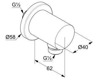 Шланговое подключение Kludi Nova Fonte Puristic 20543N0-15 брашированное золото