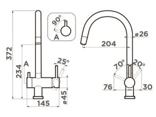 Смеситель для кухни Omoikiri Yamada LG золото 4994479