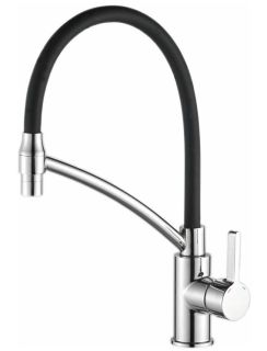 Смеситель для кухни Haiba HB73643-7 хром/чёрный