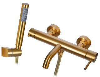 Смеситель для ванны Raiber Graceful  RPG-003 золото матовое