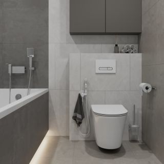 Клавиша смыва IDDIS Unifix UNI01WCi77 белый матовый