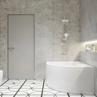 Акриловая ванна Triton Мари Щ0000046667 правая 170x110 см на Х-каркасе белый