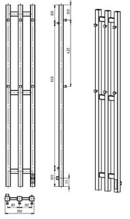 Полотенцесушитель электрический Laris Тея 73207671 правый П3 19x120см белый муар