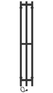 Полотенцесушитель электрический Laris Тея 73207672 левый П3 19x120см чёрный муар