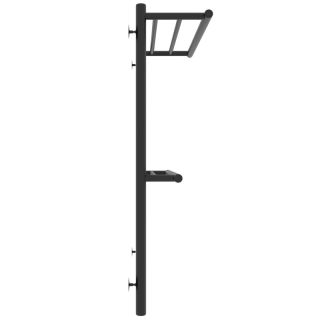 Полотенцесушитель водяной Laris Лавина 73208029ЧМ правый с полками П9 50x80см чёрный матовый