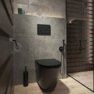 Клавиша смыва IDDIS Unisteel 001 UNS01MBi77 чёрный