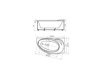 Акриловая ванна АКВАТЕК Бетта 160x97 см левая без гидромассажа