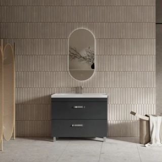 Тумба под раковину напольная Velvex Orlando tn.ORL.CLA.100.2Y графит, 100 см