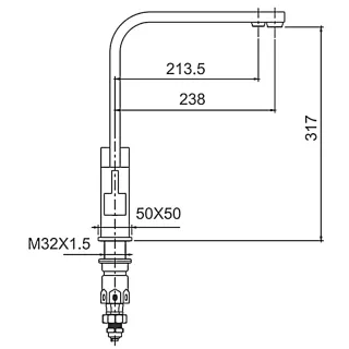 Смеситель для кухни Frap F43802 сатин