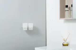 Стакан двойной Gappo G30908-8 хром/белый