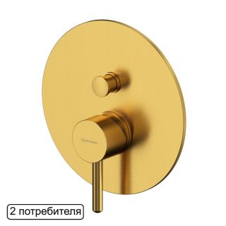 Встраиваемый смеситель для душа Omnires Y матовое золото Y1235GLB