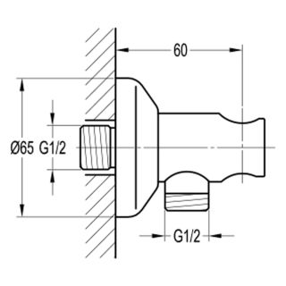 Шланговое подсоединение Swedbe Terracotta 2559 с держателем тёмная бронза