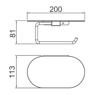 Держатель туалетной бумаги Gappo G30703-6 с полочкой чёрный