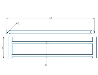 Полотенцедержатель Haiba HB8409 55см хром
