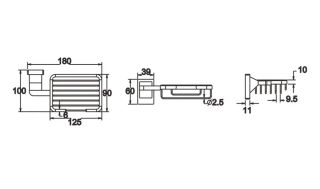 Мыльница Rose RG1604 хром