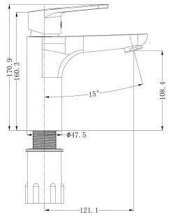 Смеситель для раковины ESKO Mexico MX 26 хром