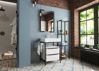 Стеллаж напольный Эстет Comfort Loft ФР-00003670 40см белые полки