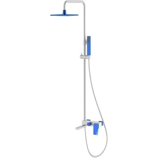 Душевая стойка Boheme Q 148-WUW.2 белый/синий