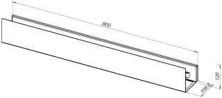 Полка Aquanet Магнум 341535 90 см чёрный матовый